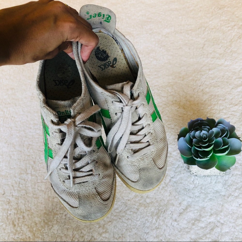 ASICS Onitsuka Tiger Mexico green striped SIZE 7